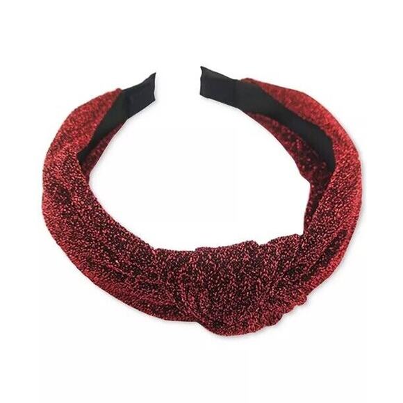 Holiday Lane Accessories - Shiny Red Holiday Headband Women's Hair Fashion Elegant Chic Hairband Style NEW